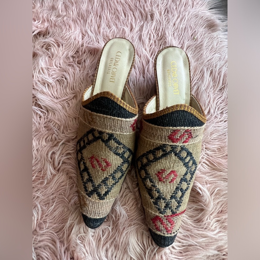 Hand Woven Rug Mule